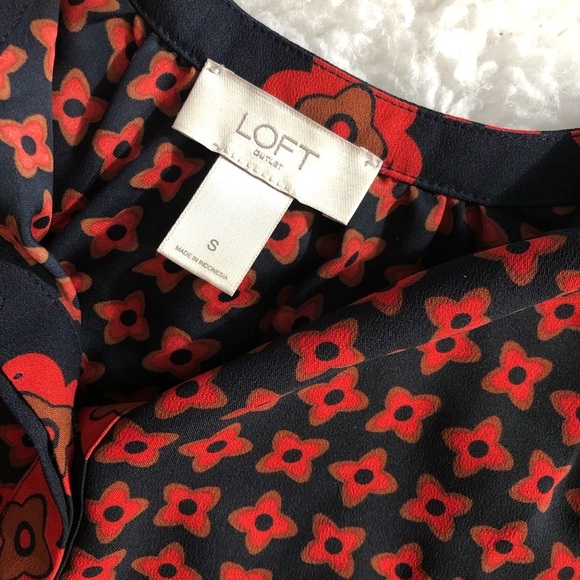 Loft Floral Flounce Dress - Picture 5 of 6